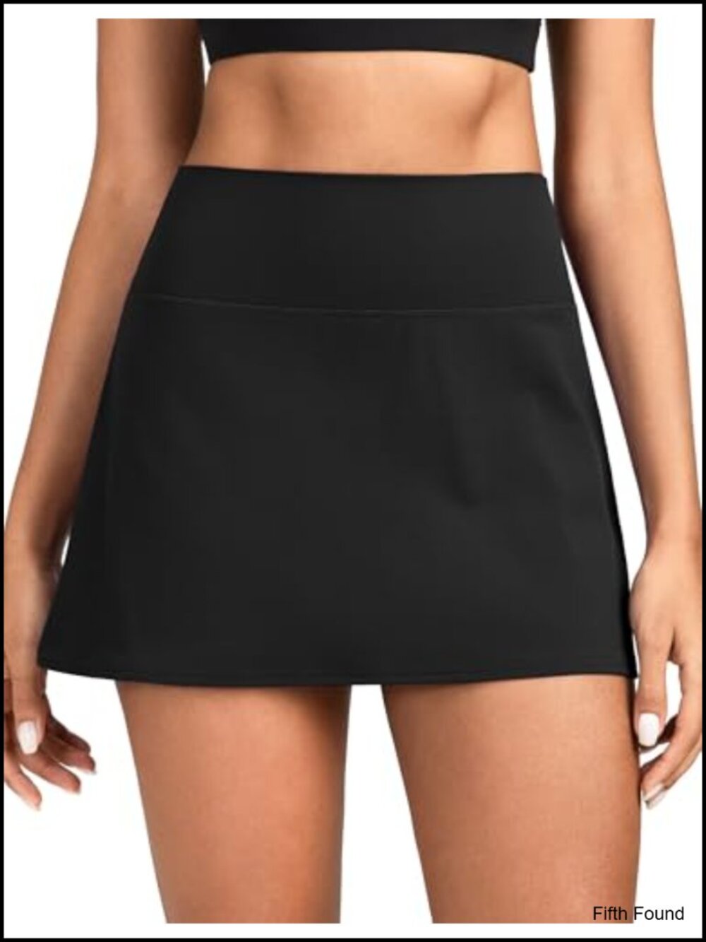 Lycra Tennis Skort with Built-in Shorts & Pockets High-Rise Active Skirt
